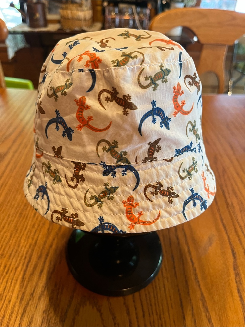 Kids Reversible Lizard Print Bucket Hat - Multicolored